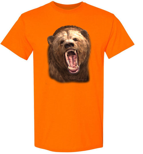 Growling Bear Graphic Tee Shirt Top