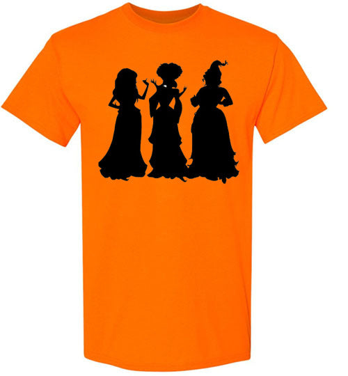 Halloween Witch Silhouette Graphic Tee Shirt Top