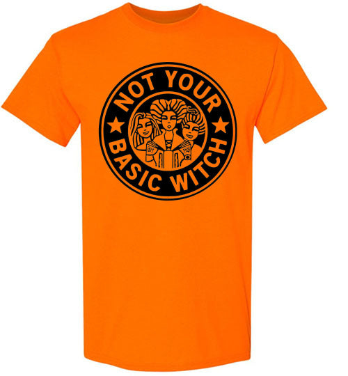 Not Your Basic Witch Halloween Graphic Tee Shirt Top