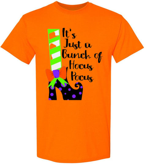 It's Just A Bunch Of Hocus Pocus Witch Halloween Graphic Tee Shirt Top