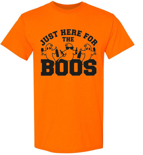 Just Here For The Boos Ghost Halloween Graphic Tee Shirt Top