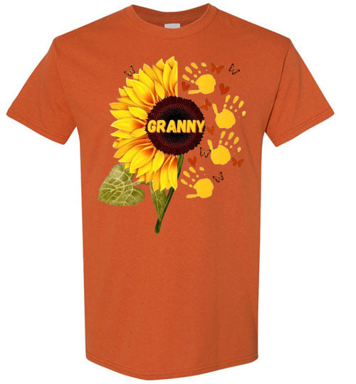 Granny Sunflower Graphic Tee Shirt Top