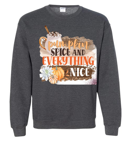 Pumpkin Spice and Everything Nice Graphic Sweatshirt Top