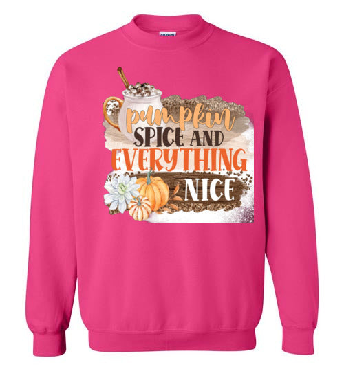 Pumpkin Spice and Everything Nice Graphic Sweatshirt Top