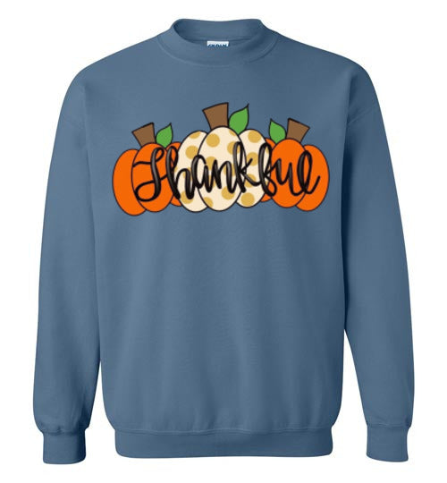 Thankful Pumpkins Sweatshirt Fall Top