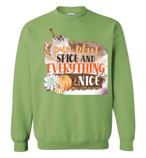 Pumpkin Spice and Everything Nice Graphic Sweatshirt Top