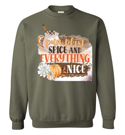 Pumpkin Spice and Everything Nice Graphic Sweatshirt Top