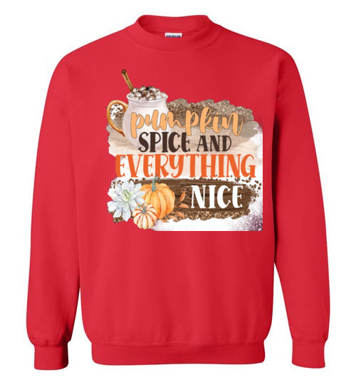 Pumpkin Spice and Everything Nice Graphic Sweatshirt Top