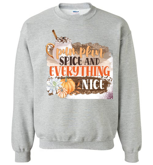 Pumpkin Spice and Everything Nice Graphic Sweatshirt Top
