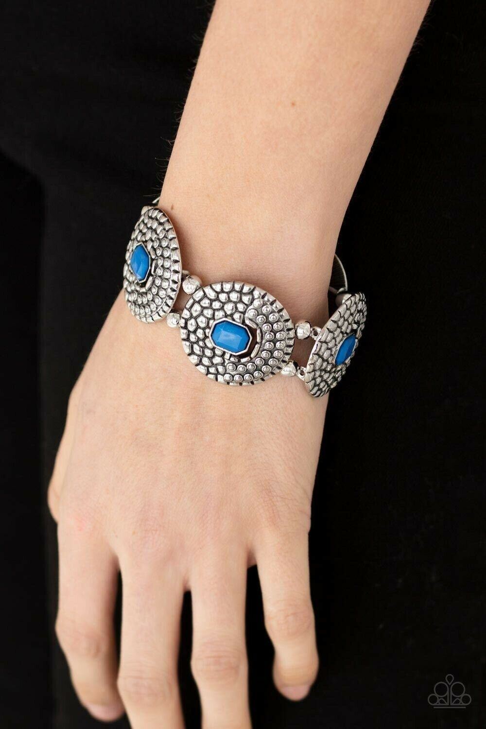 Prismatic Prowl - Blue Stretchy Bracelet Paparazzi Jewelry Accessories 3267