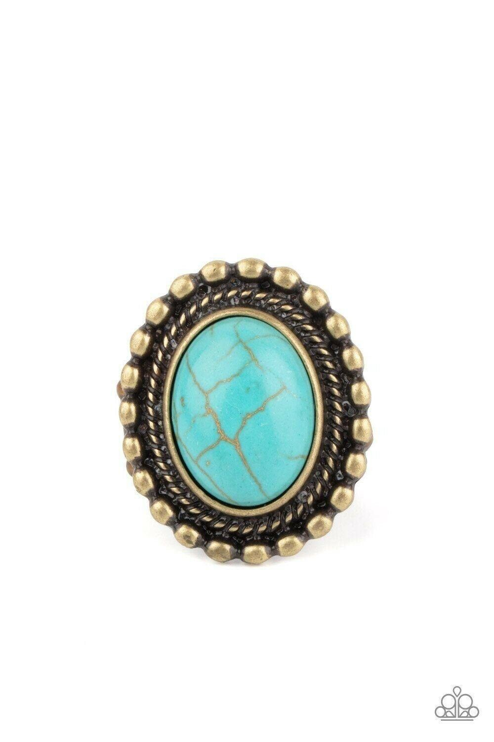 Sedona Soul - Brass Stretchy Ring Paparazzi Jewelry Accessories 7812
