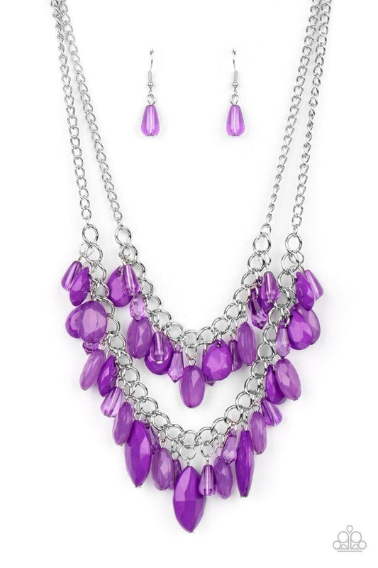 Midsummer Mixer - Purple Necklace  Paparazzi Jewelry Accessories 2573