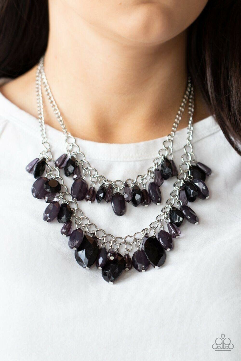 Midsummer Mixer - Black Necklace Earring Jewelry Set Paparazzi Jewelry 3254