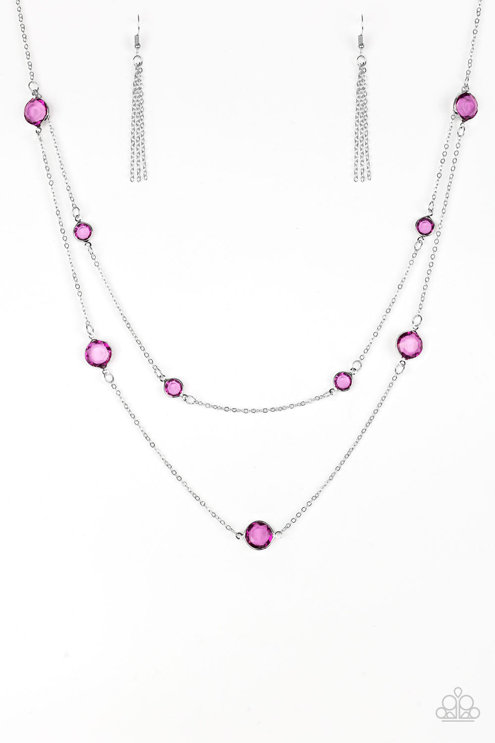 Raise Your Glass - Purple Necklace 2253