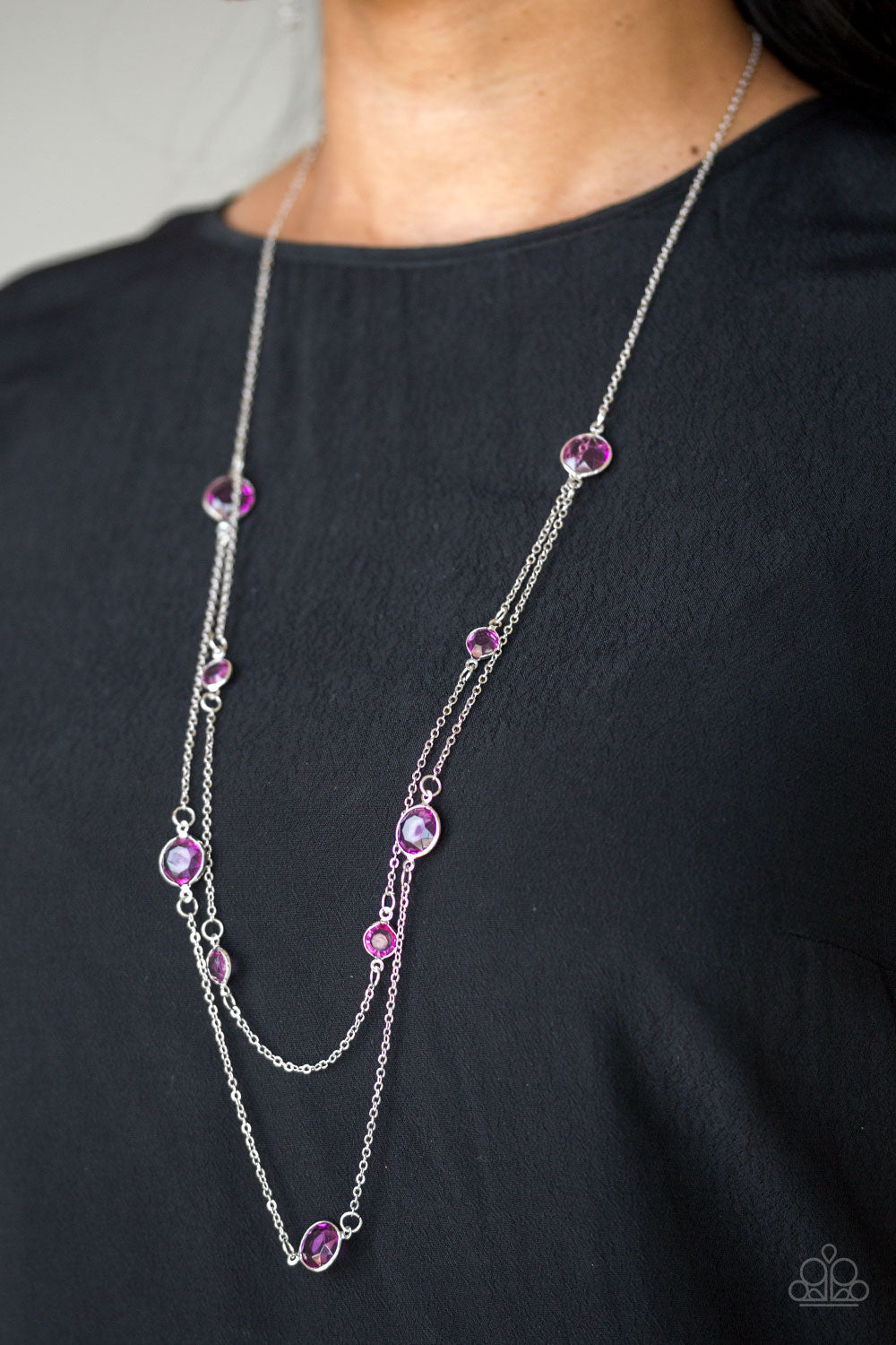 Raise Your Glass - Purple Necklace 2253