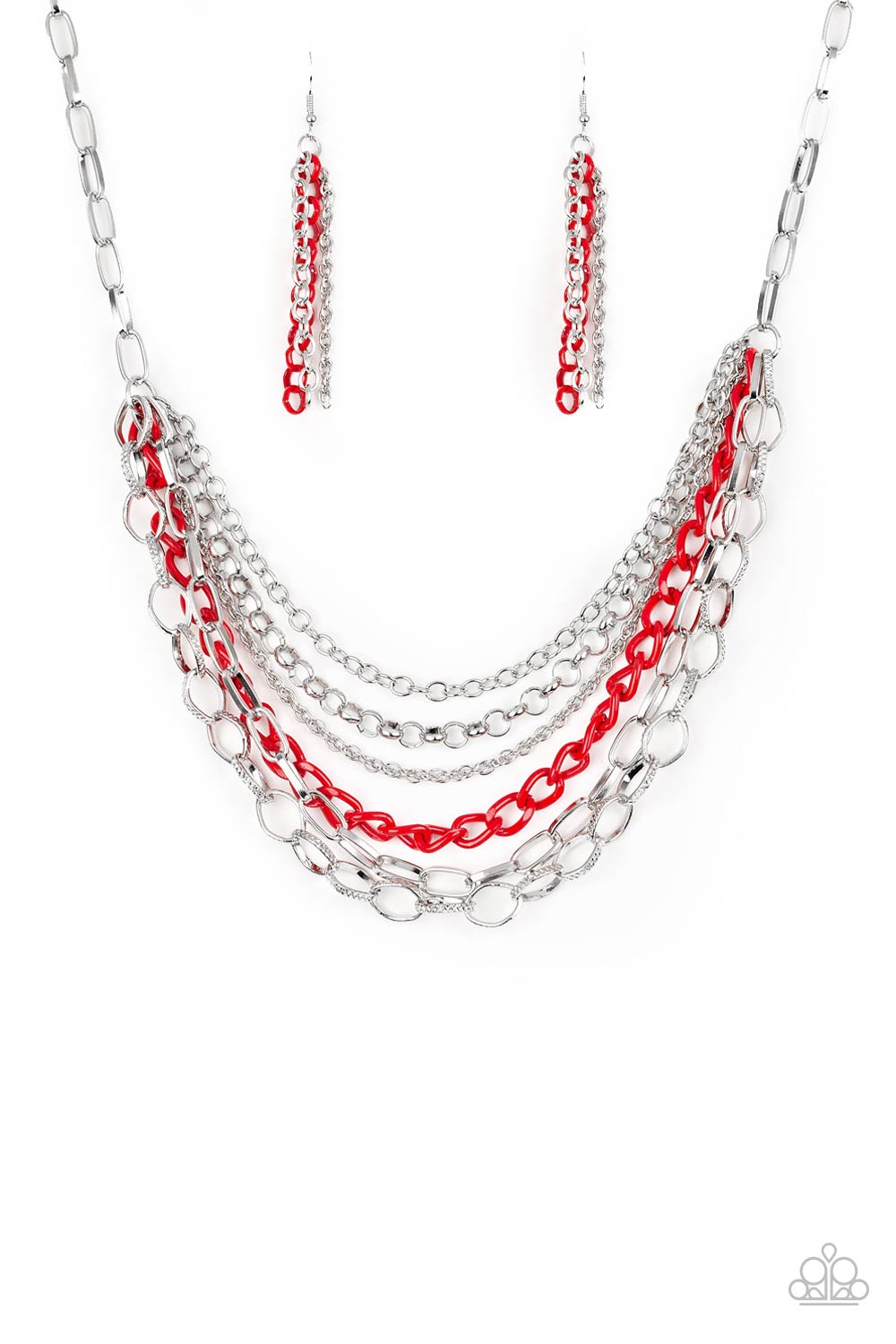 Color Bomb - Red Necklace 2214