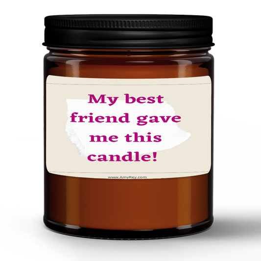 Natural Wax Candle in Amber Jar (9oz)