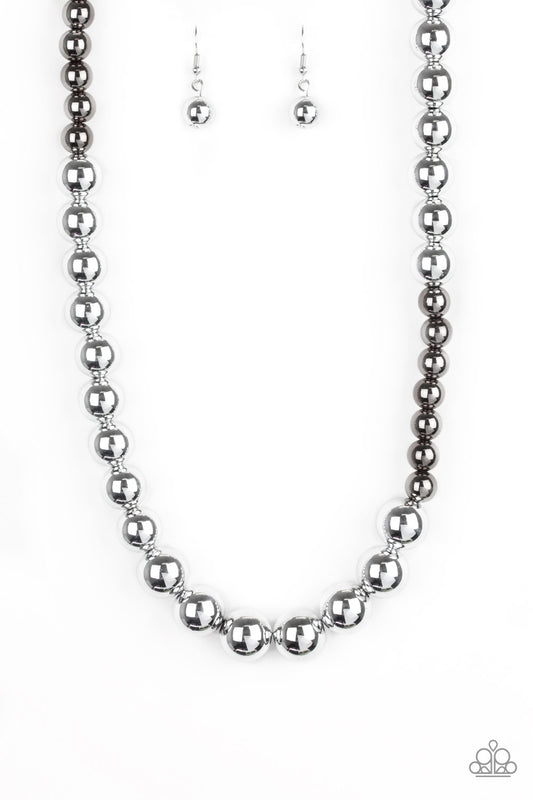 Power To The People - Silver Necklace Earring Jewelry Set