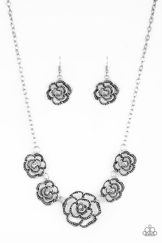 Primrose Princess - Silver Necklace Earring Set