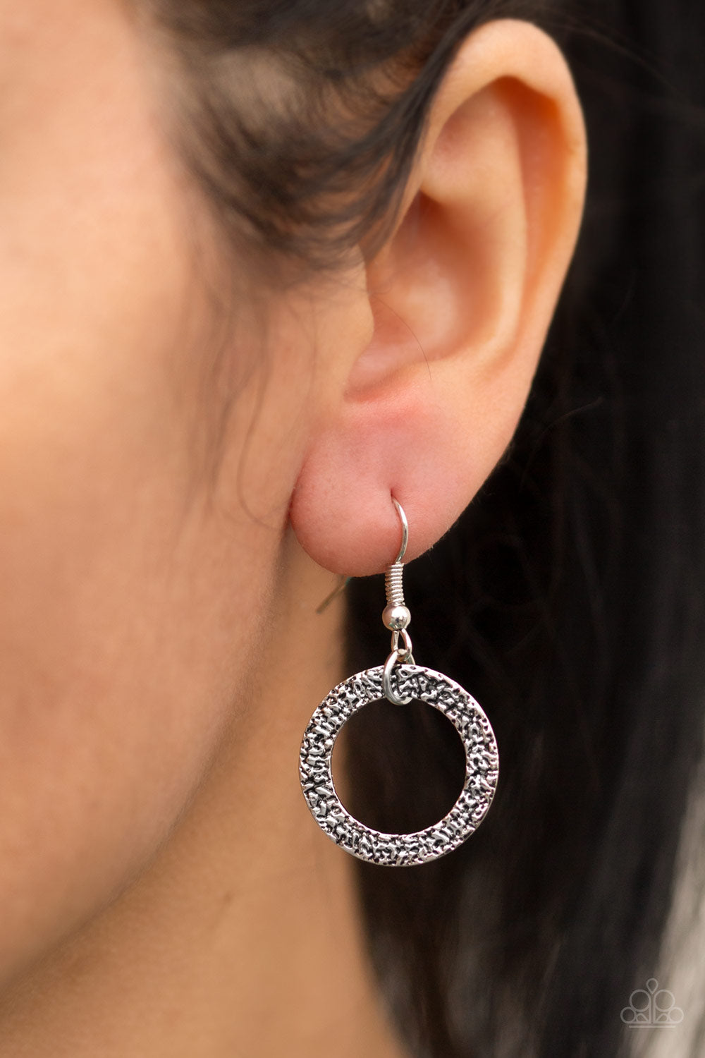 City Circus - Silver Necklace Earring Set Paparazzi 2551