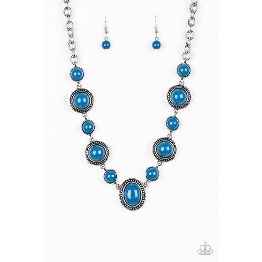 Voyager Vibes – Blue Necklace Paparazzi Jewelry Accessories