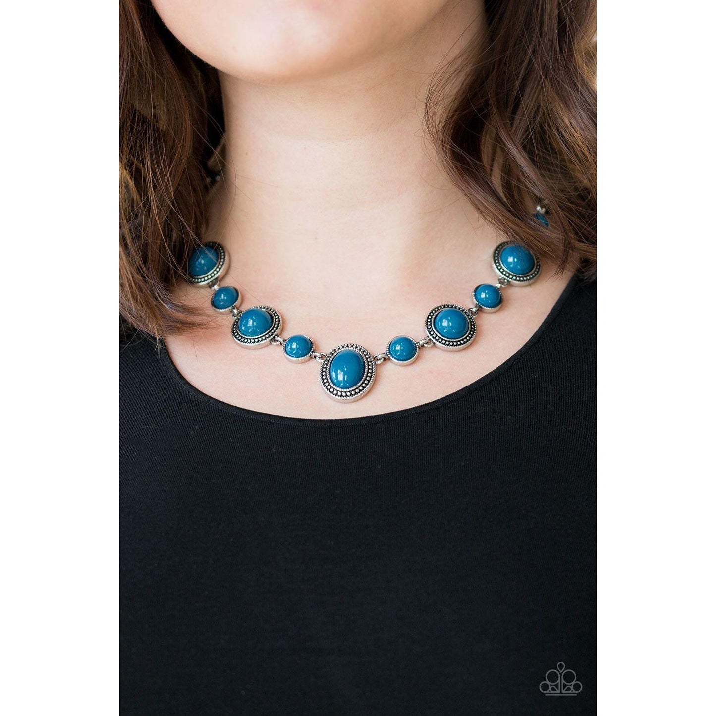 Voyager Vibes – Blue Necklace Paparazzi Jewelry Accessories