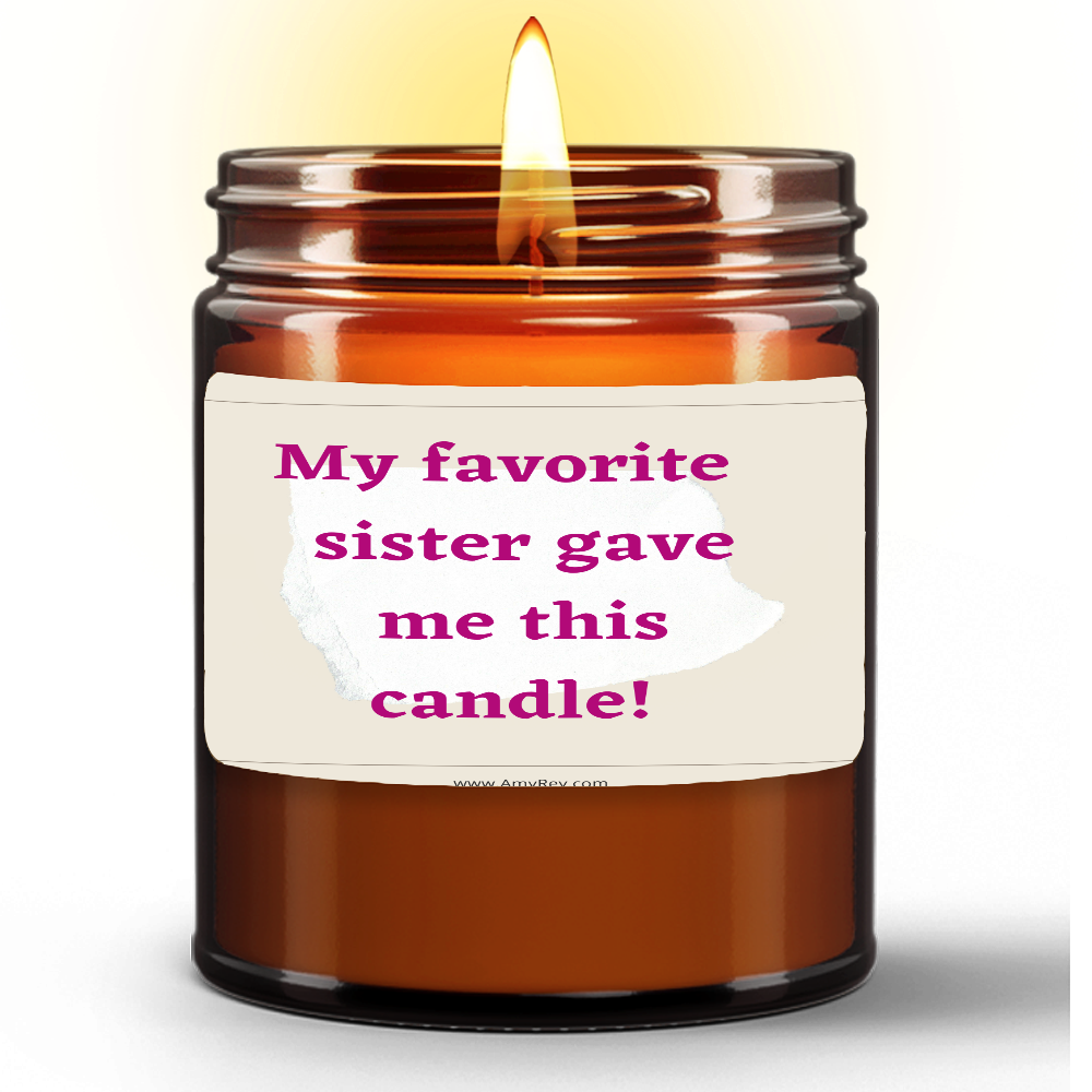 Natural Wax Candle in Amber Jar (9oz)