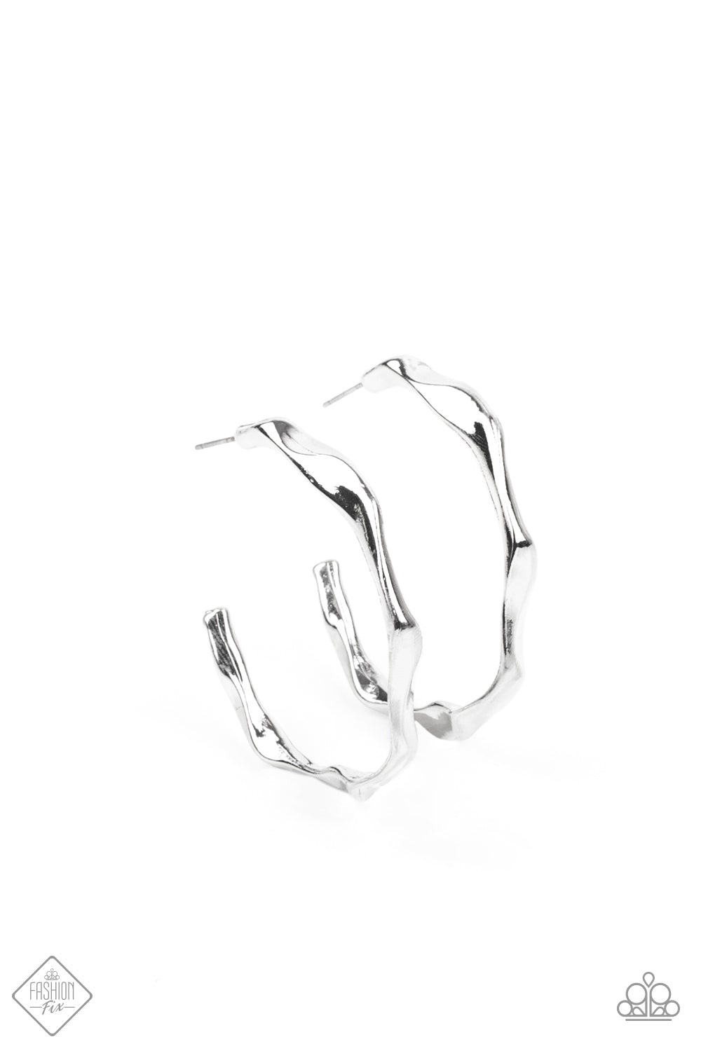 Coveted Curves - Silver Earrings Fashion Fix Sunset Sightings June 4087