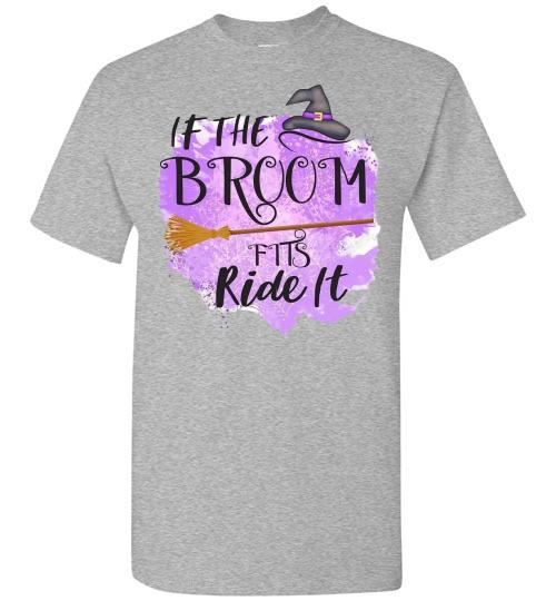 If The Broom Fits Witch Halloween Fall Tee Shirt Top T-Shirt Costume
