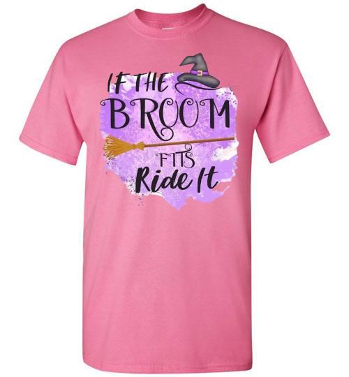 If The Broom Fits Witch Halloween Fall Tee Shirt Top T-Shirt Costume