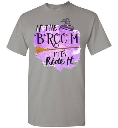 If The Broom Fits Witch Halloween Fall Tee Shirt Top T-Shirt Costume