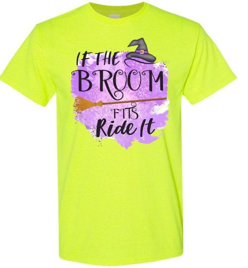 If The Broom Fits Witch Halloween Fall Tee Shirt Top T-Shirt Costume