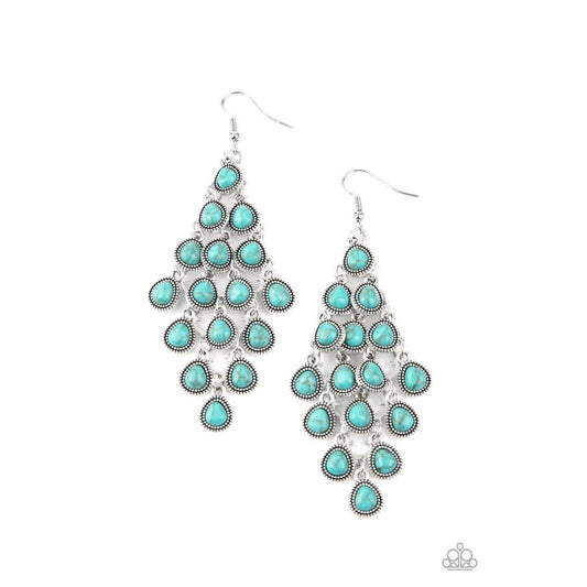 Rural Rainstorm Blue Earrings 1001