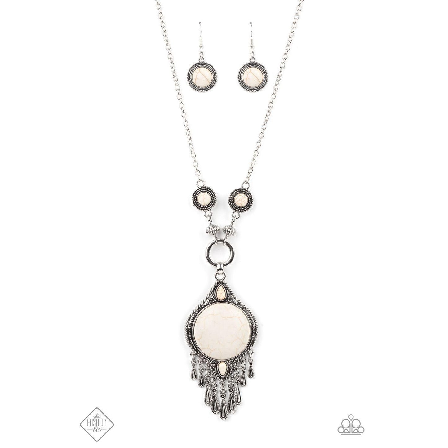 Majestic Mountaineer - White Necklace Fashion Fix
