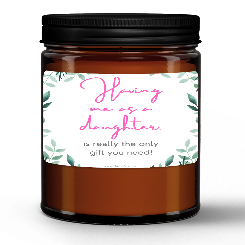 Funny Mother Father Daughter Natural Wax Candle Gift
