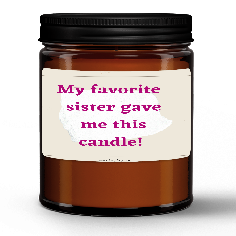 Natural Wax Candle in Amber Jar (9oz)