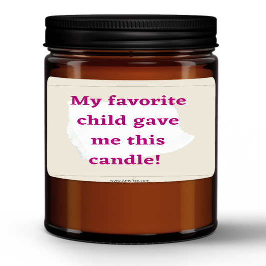 Natural Wax Candle in Amber Jar (9oz)