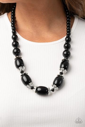 After Party Posh - Black Necklace Earrings 845