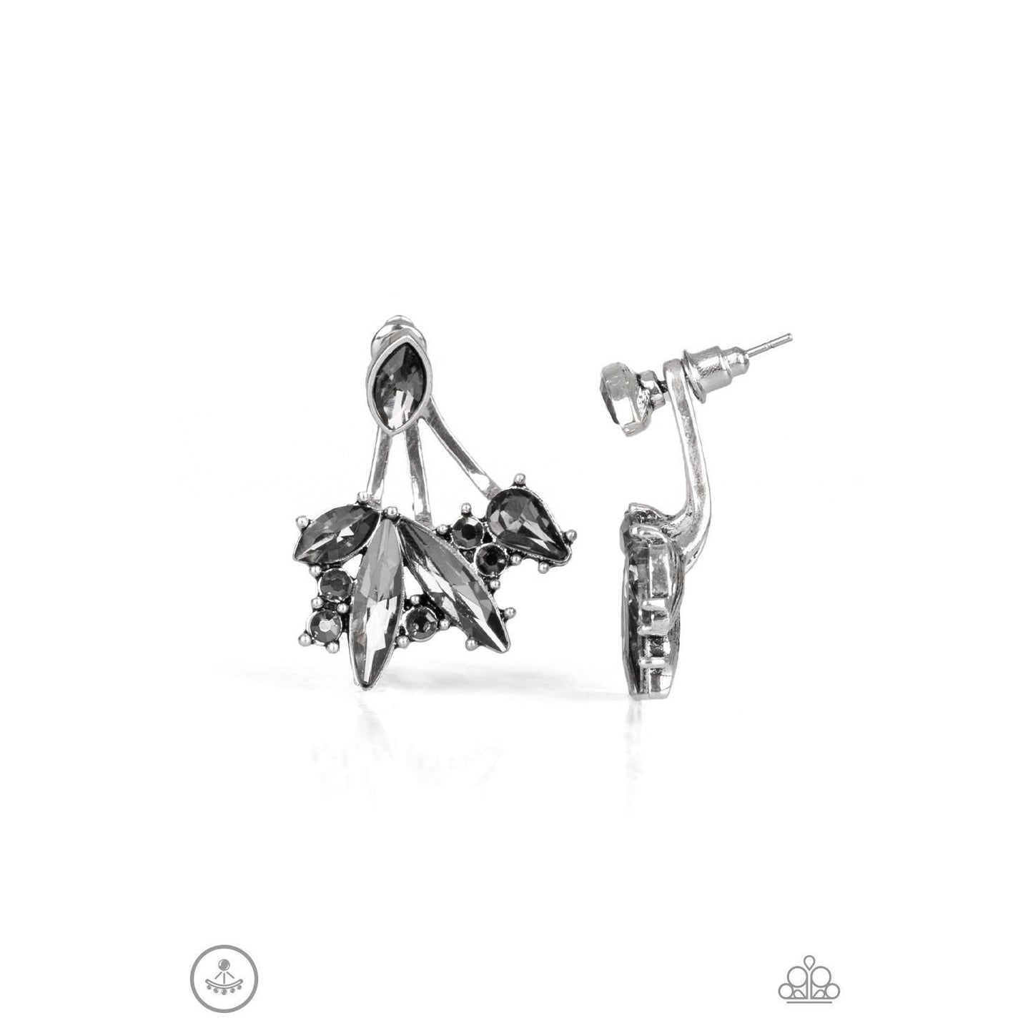 Deco Dynamite - Silver Jacket Earrings 891