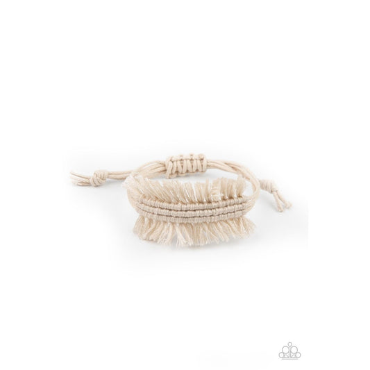 Make Yourself at HOMESPUN - White Bracelet