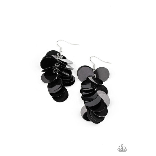 Now You SEQUIN It – Black Earrings