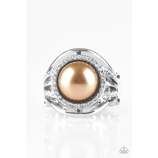 Pampered In Pearls – Brown Ring