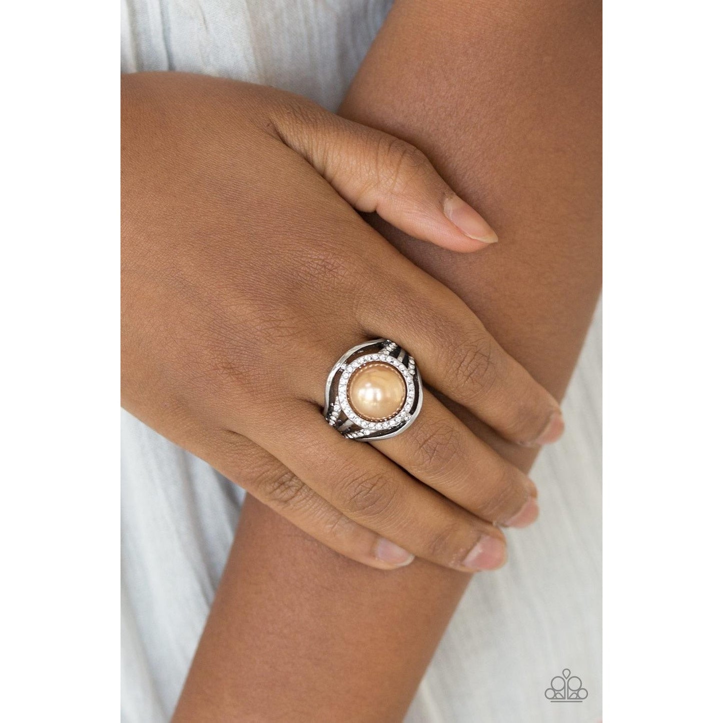 Pampered In Pearls – Brown Ring