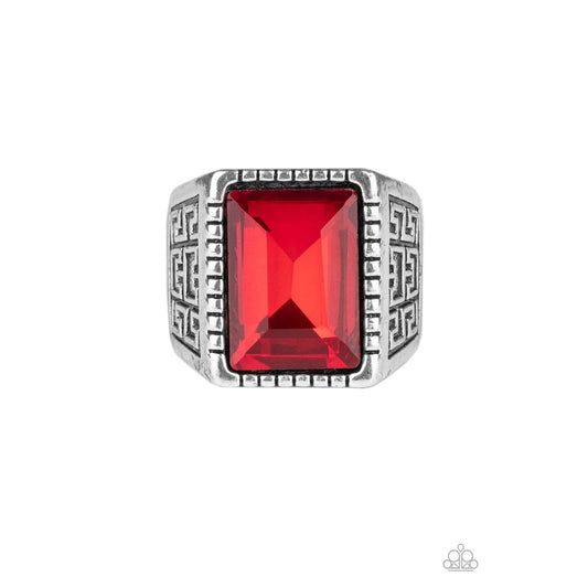 Winning Attitude - Red Unisex Mens Women Urban Ring