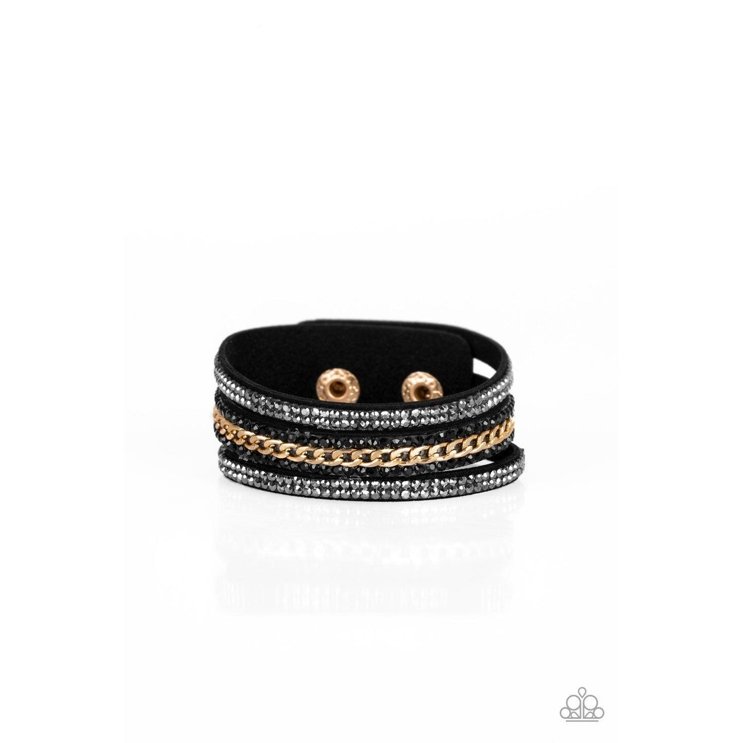 Rollin In Rhinestones - Black Bracelet 2147