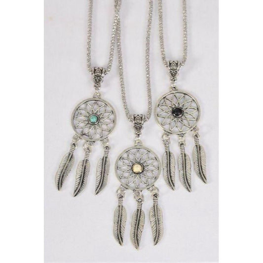 Dream Catcher Antique Semiprecious Stone Necklaces 995