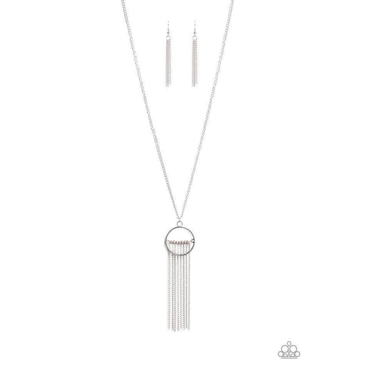 Terra Tassel - Silver Necklace Earrings