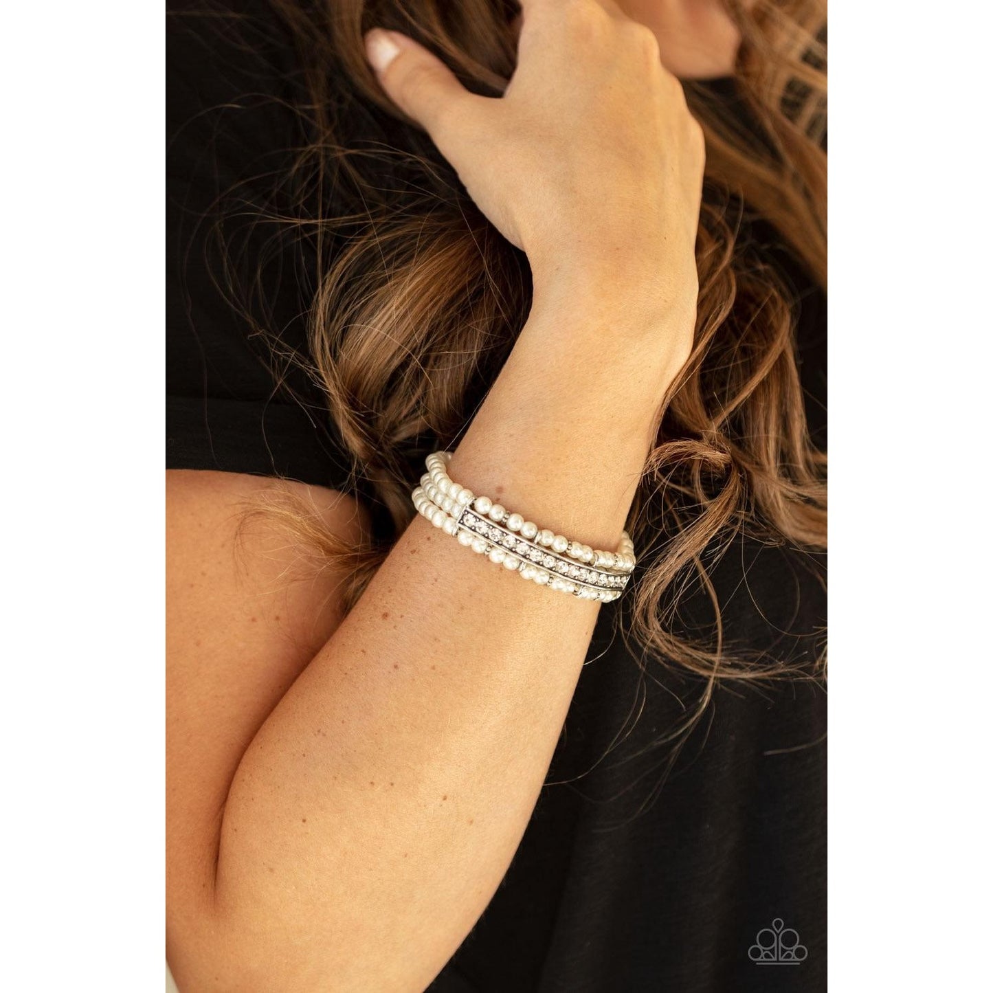 Vintage Beam - White Bracelet