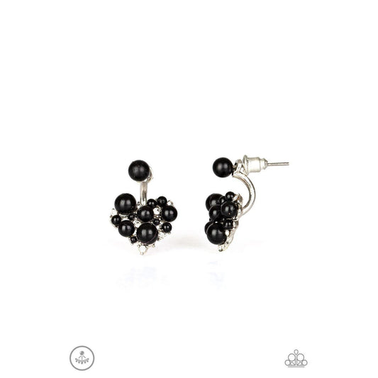 Star-Studded Success - Black Earrings 832