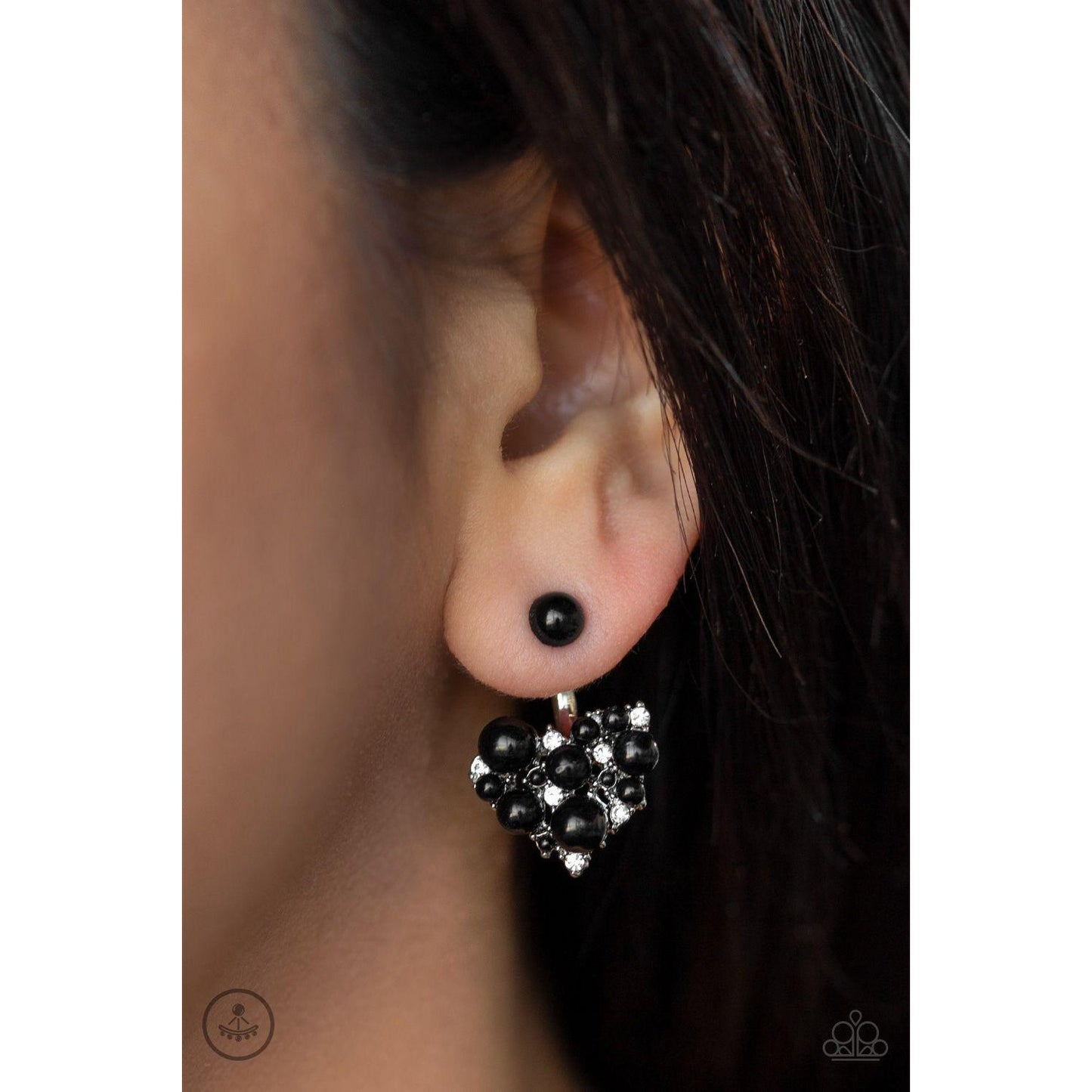 Star-Studded Success - Black Earrings 832
